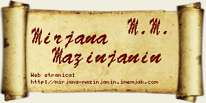 Mirjana Mazinjanin vizit kartica